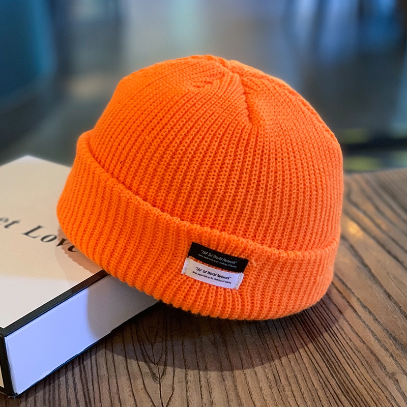 Mũ len màu đen phong cách thời trang thu đông Nhật Bản dành cho nam