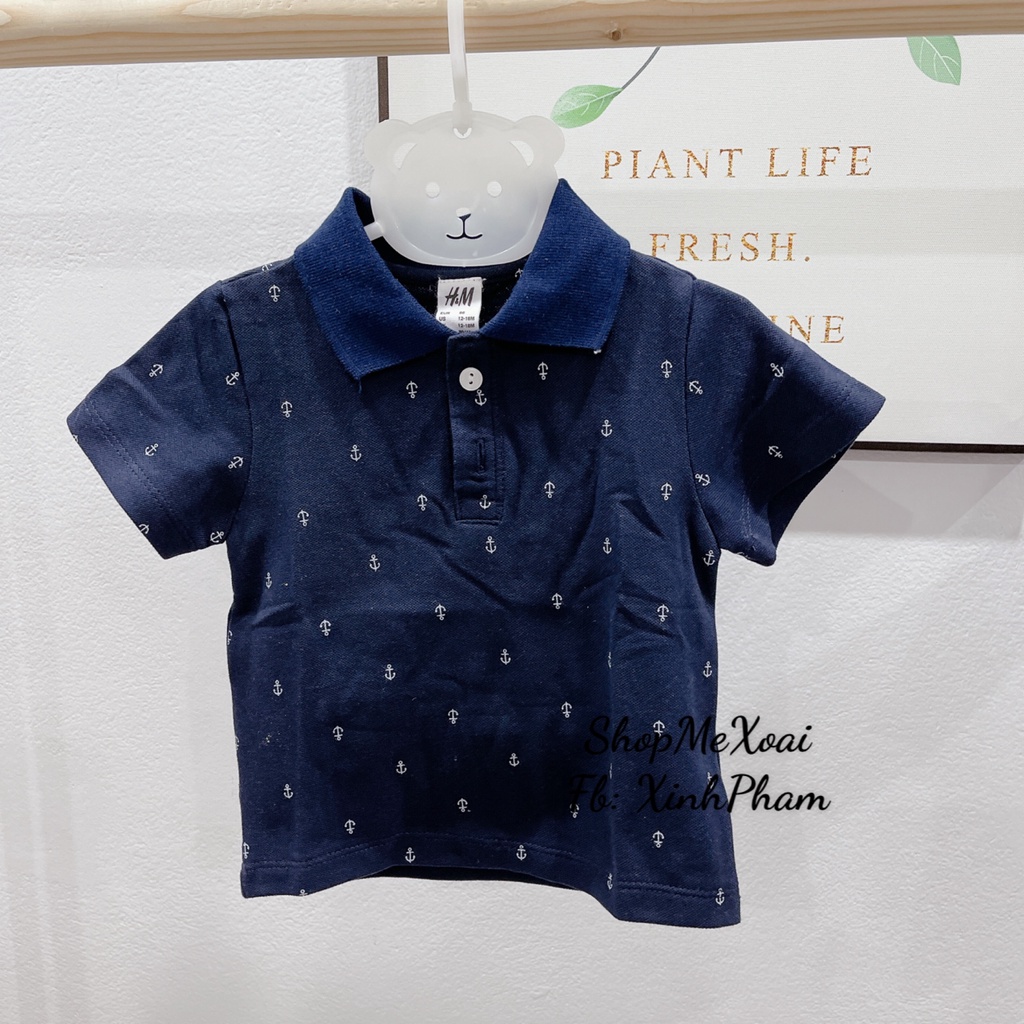 Áo Polo cộc tay, áo phông cổ bẻ cực xinh cho bé size 12M-24M