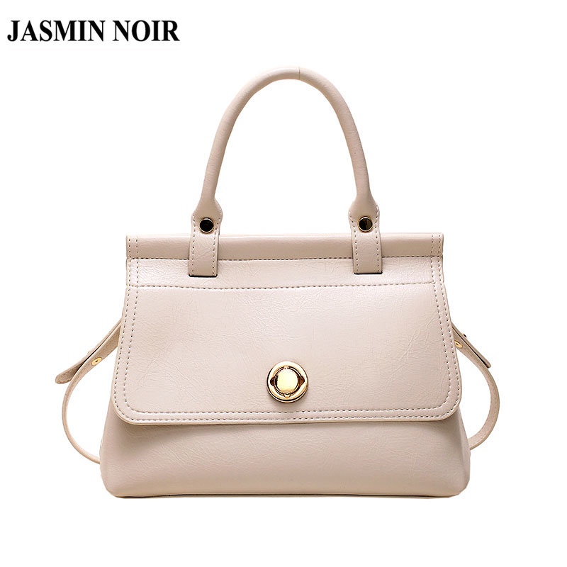 Túi xách JASMIN NOIR da PU cỡ lớn có khóa thời trang cho nữ
