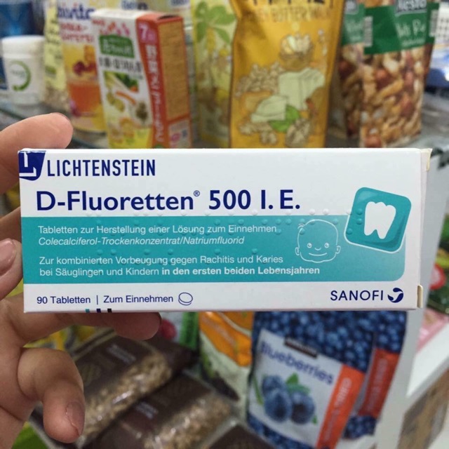 Vitamin D-Fluoretten 500 IE - Hỗ Trợ Chống Còi Xương Ở Trẻ Giai Đoạn 0-2 Tuổi Mẫu Mới