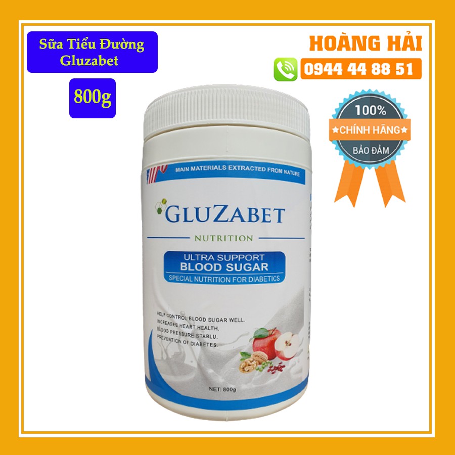 Sữa Gluzabet 800g - Sữa dinh dưỡng chuyên biệt dành cho người tiểu đường