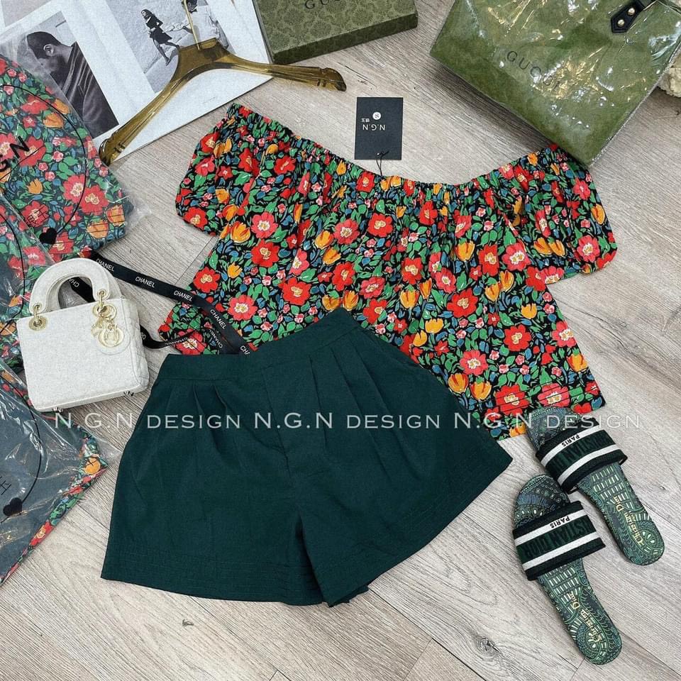 [HÀNG HÓT, MẾN TẶNG QUÀ XINH] ÁO KIỂU NỮ, ÁO HOA TRỄ VAI TAY BỒNG MIX CHÂN VÁY, SOOC ĐỀU SIÊU XINH TEENS FASHION