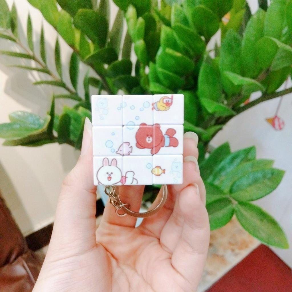 Rubik 3x3 hình Gấu Thỏ Vịt