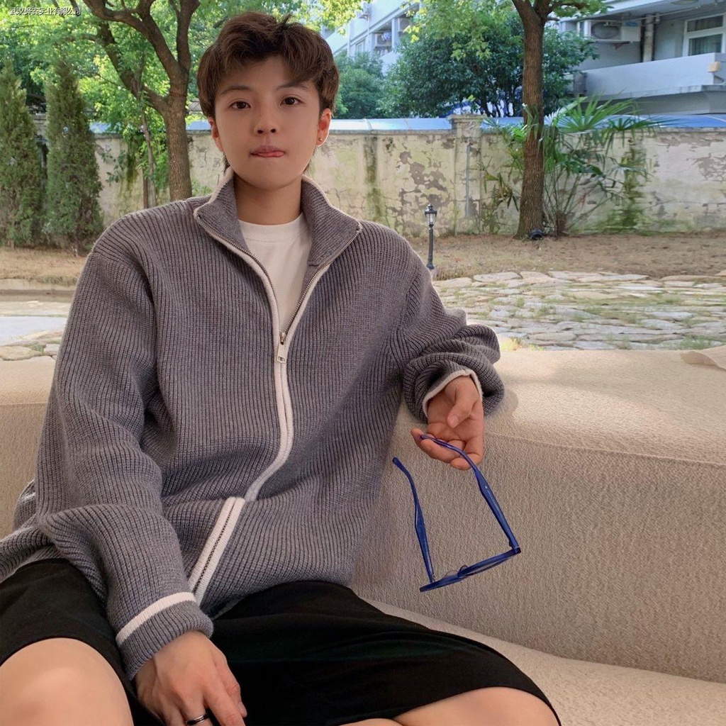 Áo khoác cardigan dệt kim phong cách thời trang xuân thu cho nam giới nhiều màu tùy chọn