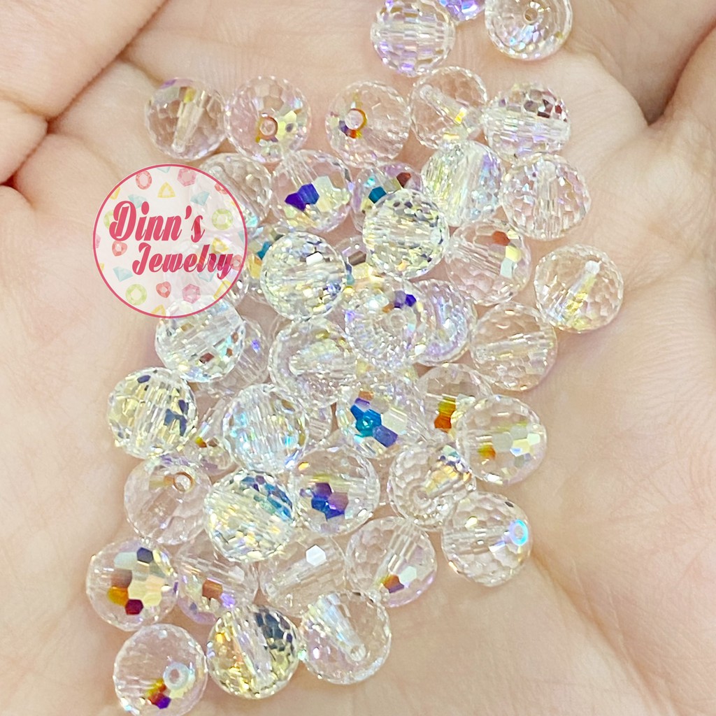 Hạt Pha Lê Swarovski 5003 - Tròn Giác Nhuyễn - 6mm 8mm - Màu 001AB