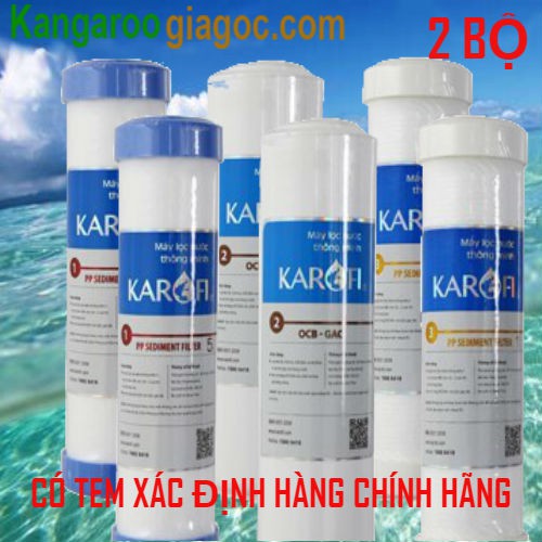 [GIÁ HỦY DIỆT] 02 - Hai Bộ Lõi Lọc KAROFI 1-2-3, Lắp Được Cho Tất Cả Các Loại Máy Lọc Nước RO