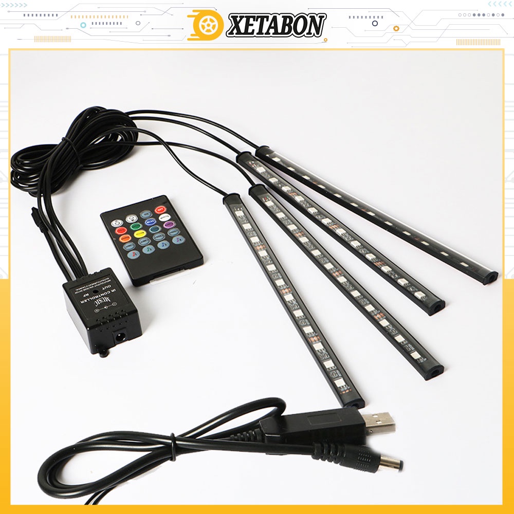 Đèn led gầm trang trí xe ô tô điều khiển từ xa chế độ nháy theo nhạc cực chất