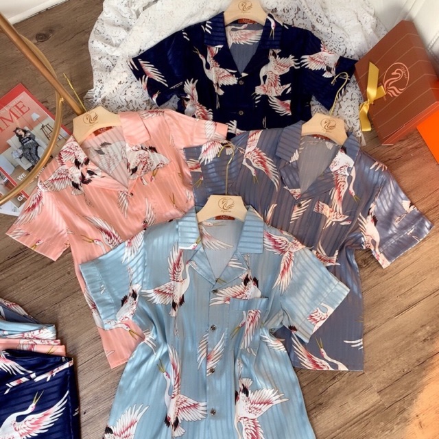 Bộ lụa gấm hoạ tiết hot hit ( cộc- dài)