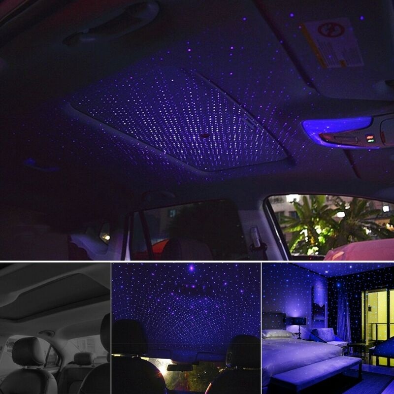 Đèn LED chiếu trần xe hơi tạo hiệu ứng bầu trời đầy sao kèm phụ kiện