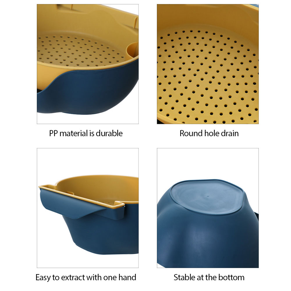 Rổ Nhựa Đựng Trái Cây / Điện Thoại Hai Lớp Ráo Nước Sáng Tạo