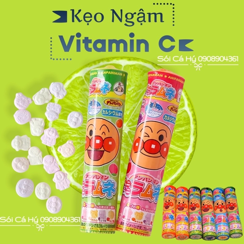 Kẹo trái cây chống sâu răng Fujiya Anpaman bổ sung Canxi cho bé