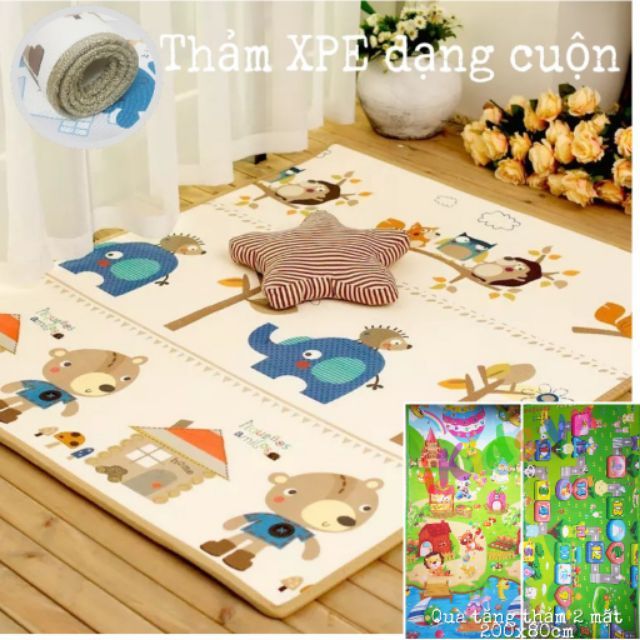 Tặng thảm nhỏ - Thảm silicon XPE cao cấp, siêu êm, chống trượt (cuộn)
