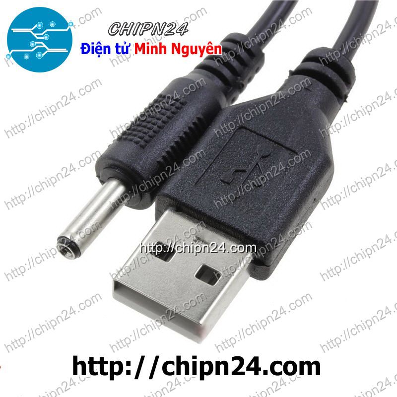 [1 SỢI] (D117) Dây chuyển USB ra Jack DC 3.5x1.3MM Dài 70cm