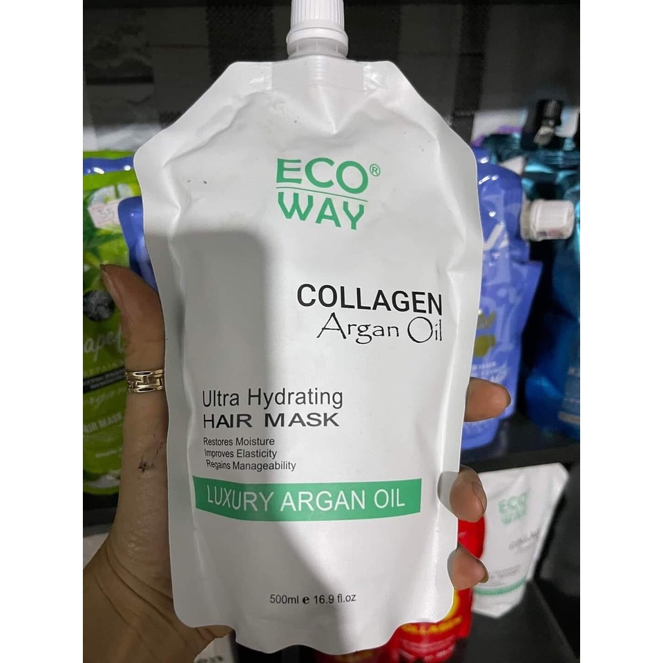 Dầu Hấp Ủ Tóc ECO WAY Collagen Argan Oil 500ml