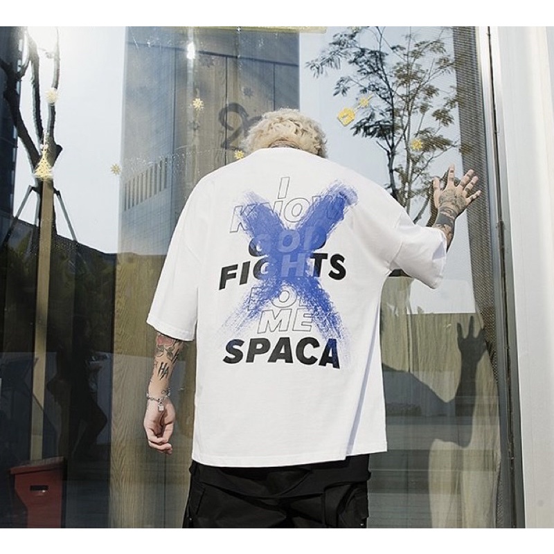 Áo thun tay lỡ nam nữ , áo phông form rộng shopcossi chất cotton in hình chữ X