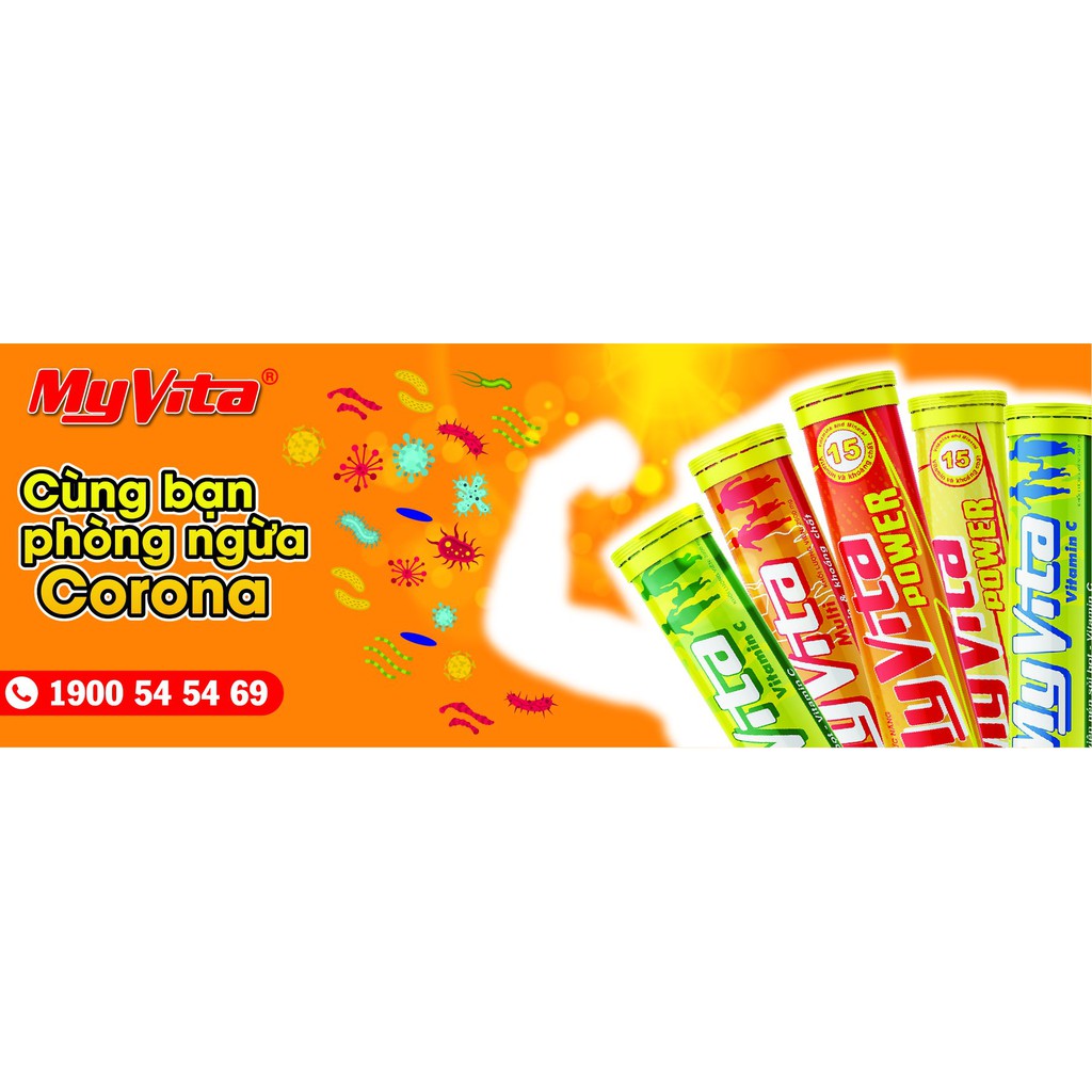 Viên sủi Myvita vị cam/chanh - tăng sức đề kháng | Thế Giới Skin Care