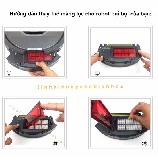 Chất lượng cao - Màng Lọc Hepa Cho Robot Hút Bụi Irobot Roomba 870 800 880 960 980