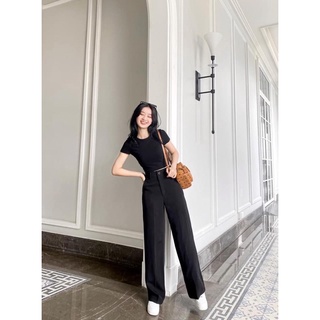 Áo Thun Nữ Basic Top Tay Ngắn Cổ Tròn