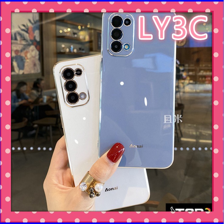 Ốp Điện Thoại Silicone Mạ Điện LY3C Cho OPPO reno 5 pro / reno 6 pro / reno 5 / reno 4 / A15 / A15S / A53 / A33 / A5S / A7 / A12