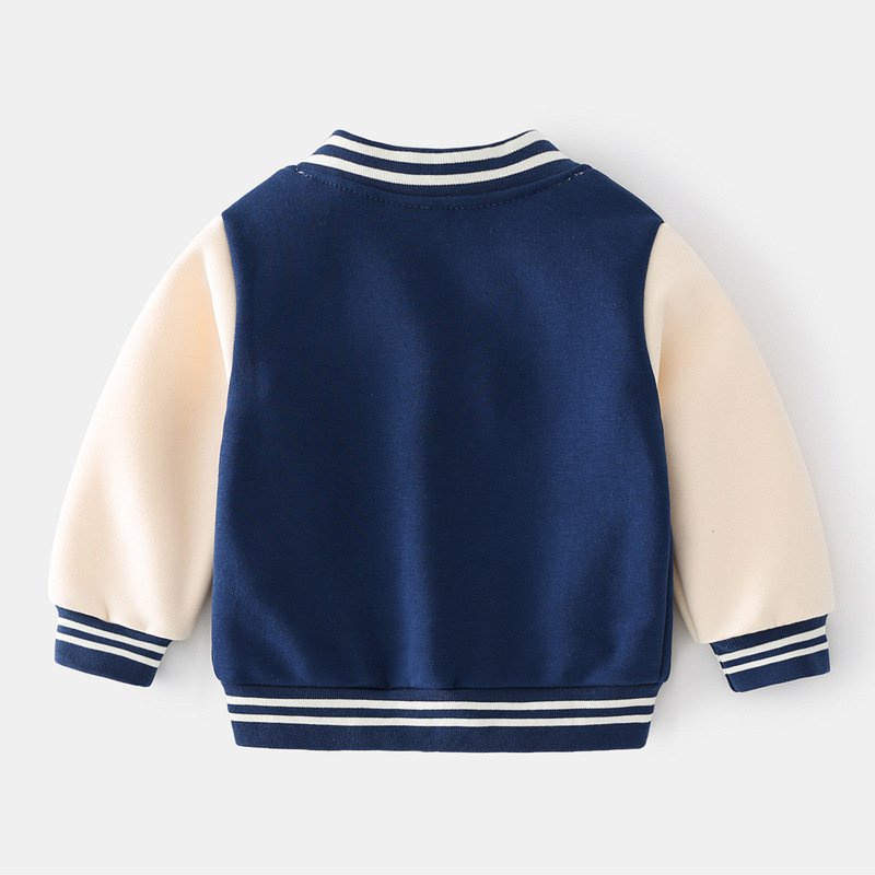 Áo Khoác Nỉ Bóng chày cho Bé Trai, áo Nỉ Bomber Wapypy dày ấm cho bé 12-24kg, hàng xuất Âu - Minkids