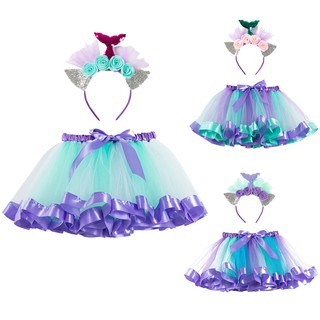 Bộ váy múa ba lê kèm băng đô nơ xinh xắn cho bé gái