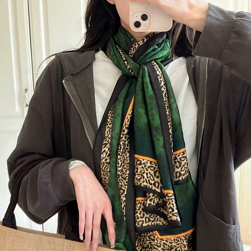 Khăn choàng cổ lụa cao cấp size 90x180cm