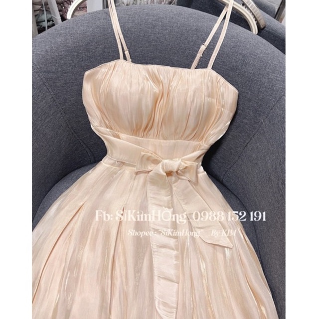 Đầm 2 dây voan tơ thiết kế 2 lớp mịn sịn size S( Ảnh shop chụp 100%) | BigBuy360 - bigbuy360.vn