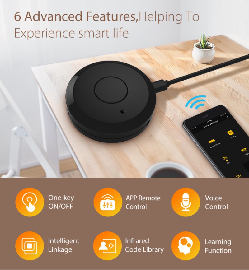 Thiết Bị Điều Khiển Từ Xa Wifi Thông Minh Neo Coolcam Nas-Ir02W Cho Google Home