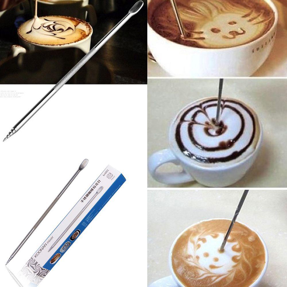 Bút Trang Trí Cà Phê Latte Bằng Thép Không Gỉ Thời Trang