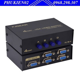Bộ gộp vga 4 vào 1 ra fjgear - gộp 4 máy tính vào 1 màn hình tv, máy chiếu