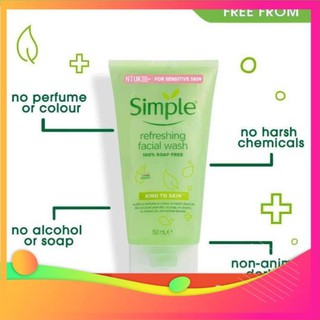 Sữa rửa mặt Simple refreshing facial wash gel