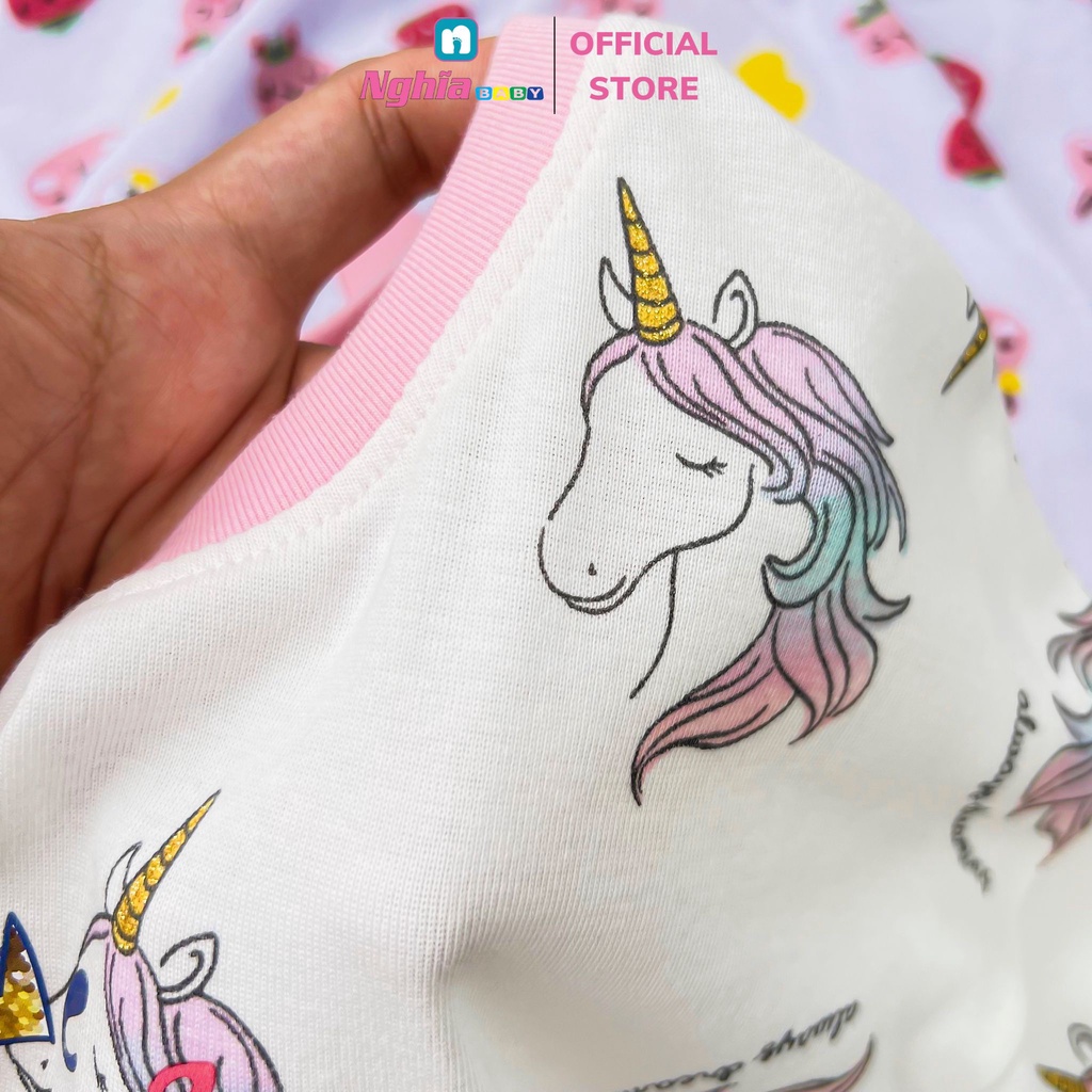 Đồ bộ dài bé gái - Bộ Quần áo dài tay bé gái - Đồ bộ dài tay cho bé gái chất bozip NGHĨA BABY dành cho bé từ 13kg-28kg