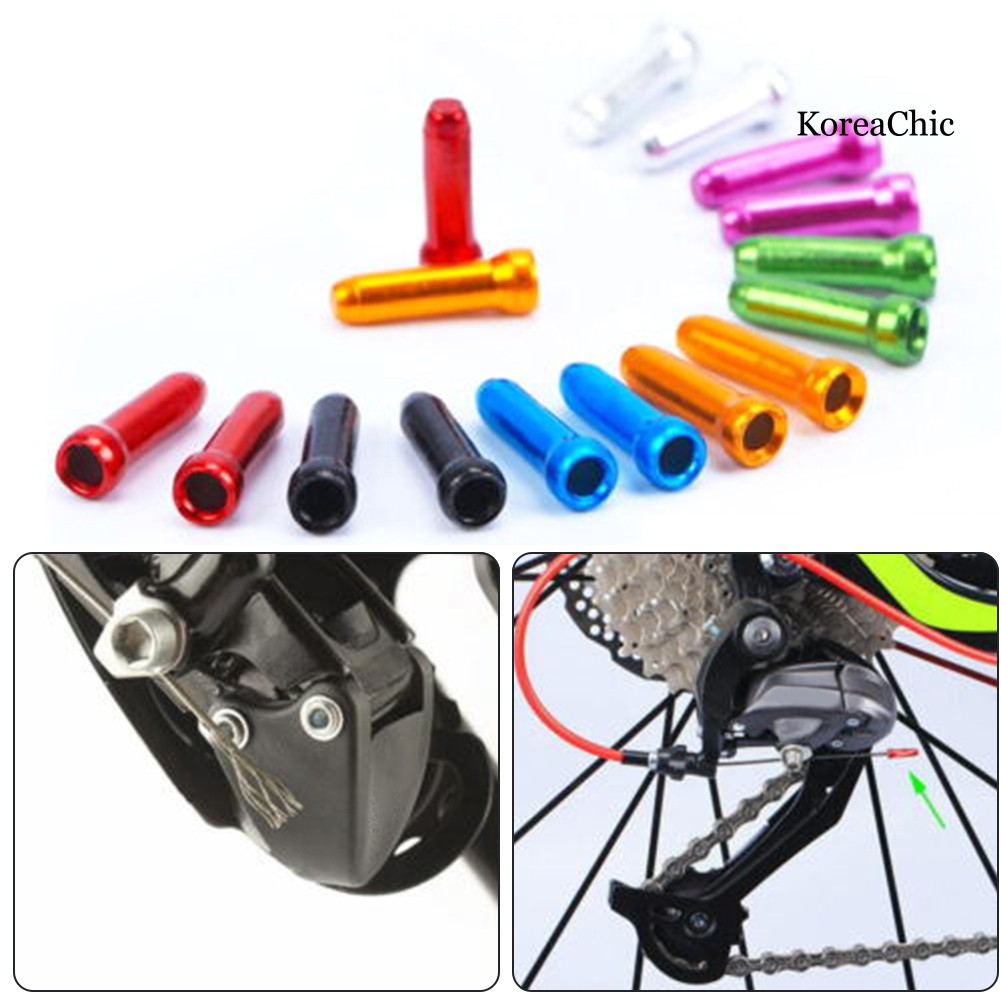 Set 50 nắp đậy dây phanh bằng nhôm nhiều màu vừa bảo vệ vửa trang trí tiện cho xe đạp