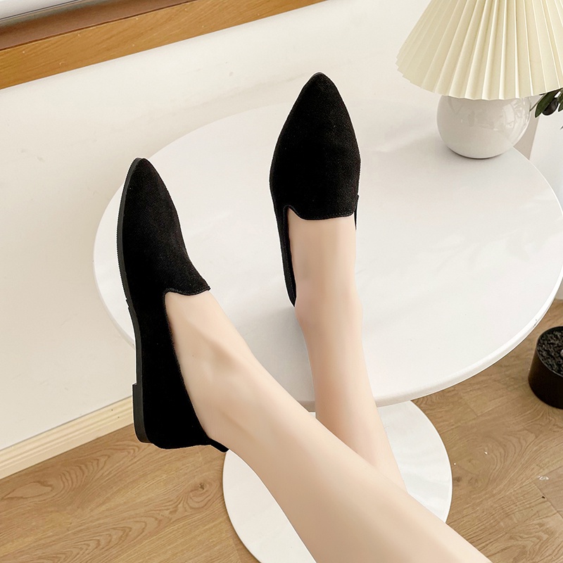 Giày búp bê LINJW đế bằng thời trang công sở tùy chọn màu sắc dành cho phái nữ