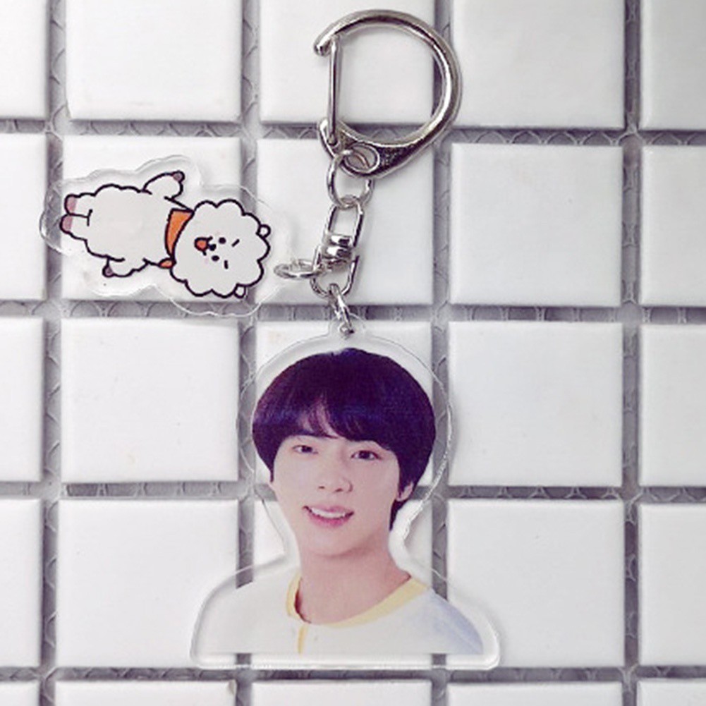 Móc khóa họa tiết BTS Bangtan Boys LOVE YOURSELF J-HOPE V SUGA dành cho người hâm mộ