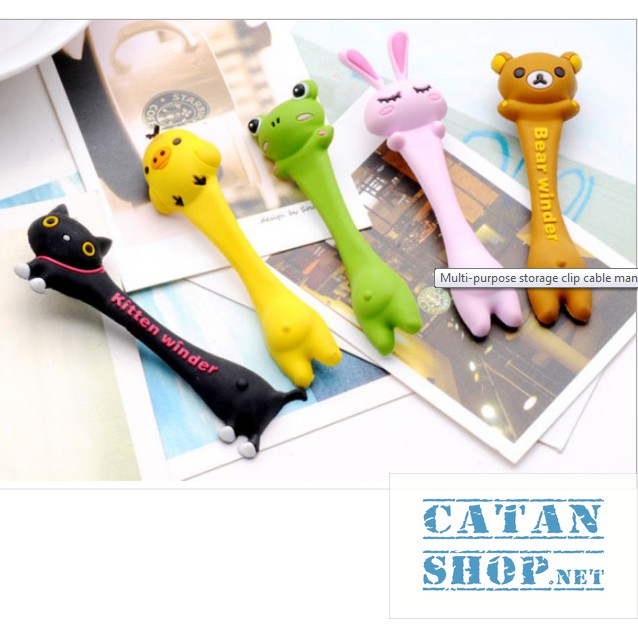 Bộ 2 Dây quấn thu gọn tai nghe,cáp sạc dễ thương, dây cột dây điện silicone siêu cute GD321-CotDDCute