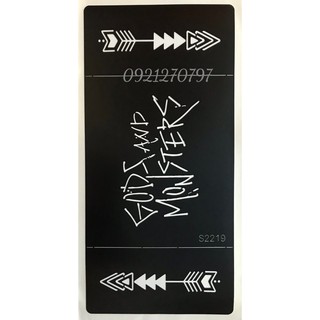 KHUÔN XĂM TẠM THỜI S2219 không kèm mực khổ 8x17cm