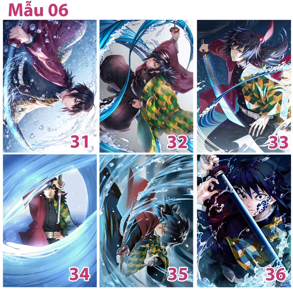 Poster/ Tranh dán tường anime Kimetsu No Yaiba nhân vật Tomioka Giyuu