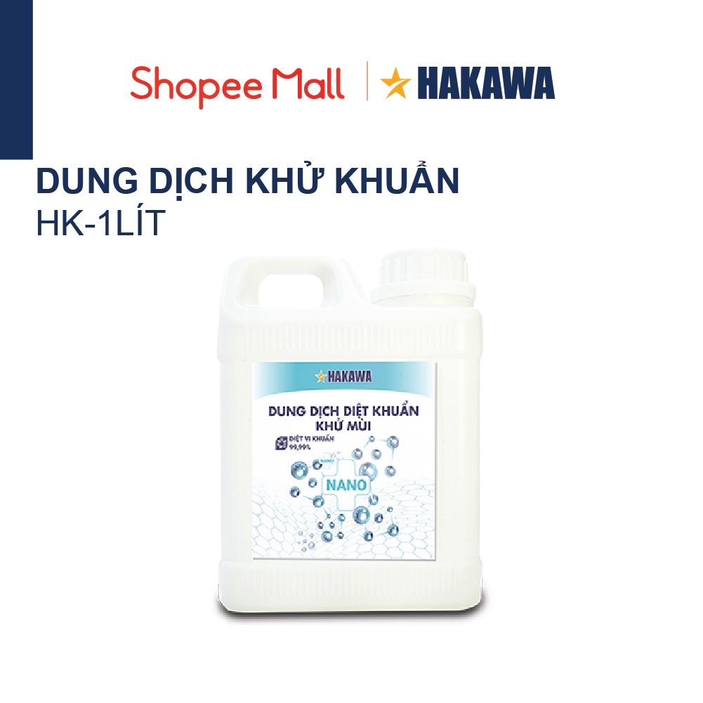 Dung Dịch Diệt Khuẩn Khử Mùi Nano hương bạc hà HAKAWA 1 Lít