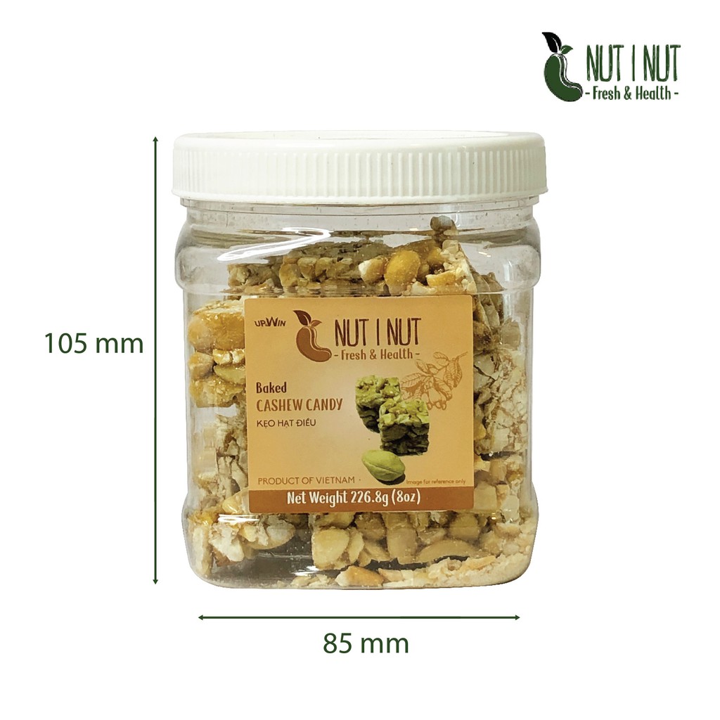 Kẹo hạt điều NUT I NUT sấy tự nhiên làm kẹo hũ 226.8 gram