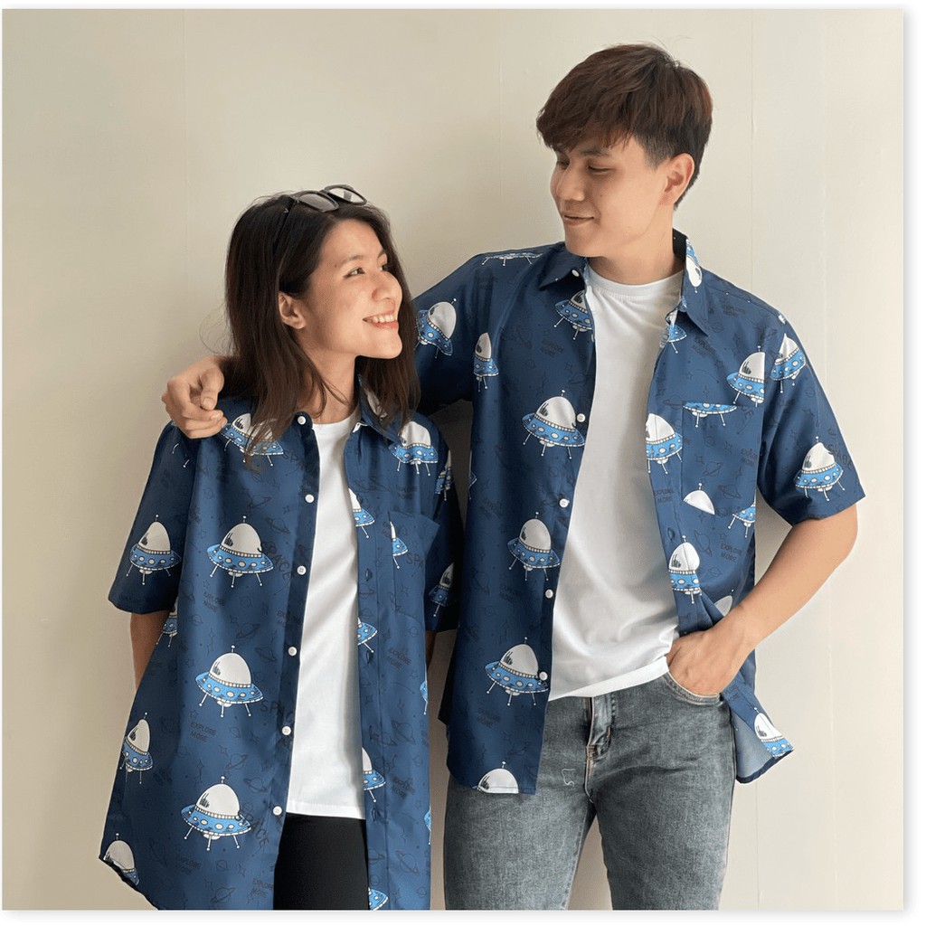 ÁO SƠ MI NAM NỮ,THIẾT KẾ HỌA TIẾT SIÊU NGẦU,CHẤT LIỆU VÃI THOÁNG MÁT LANA FASHION