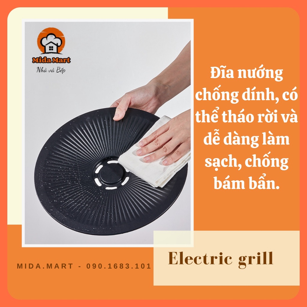 🔥 BẾP NƯỚNG HỒNG NGOẠI KHÔNG KHÓI XOAY TỰ ĐỘNG 360° GERMAN POOL CHÍNH HÃNG BẢO HÀNH 6 THÁNG 🔥