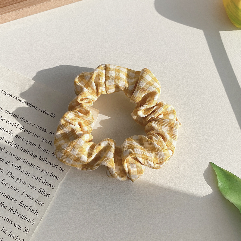 Dây buộc tóc màu vàng phong cách Hàn Quốc đáng yêu cho nữ