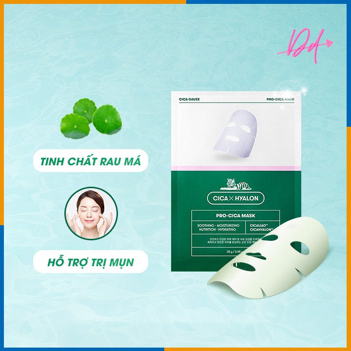 VT PRO - CICA MASK - Mặt Nạ Giúp Giảm Mụn, Giảm Sậm Da, Chân Vịt Cay, Rubik