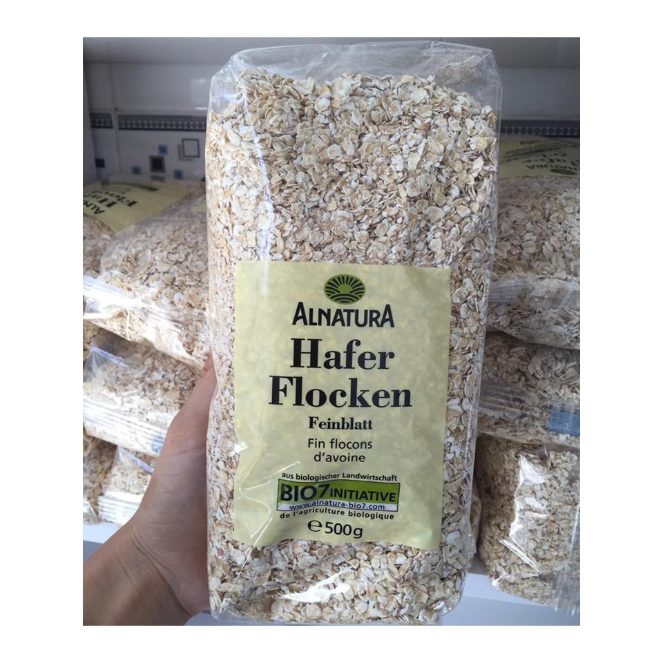 Yến mạch nguyên cám 500gr - Yến mạch Đức Hafer Flocken Nhập khẩu chính hãng
