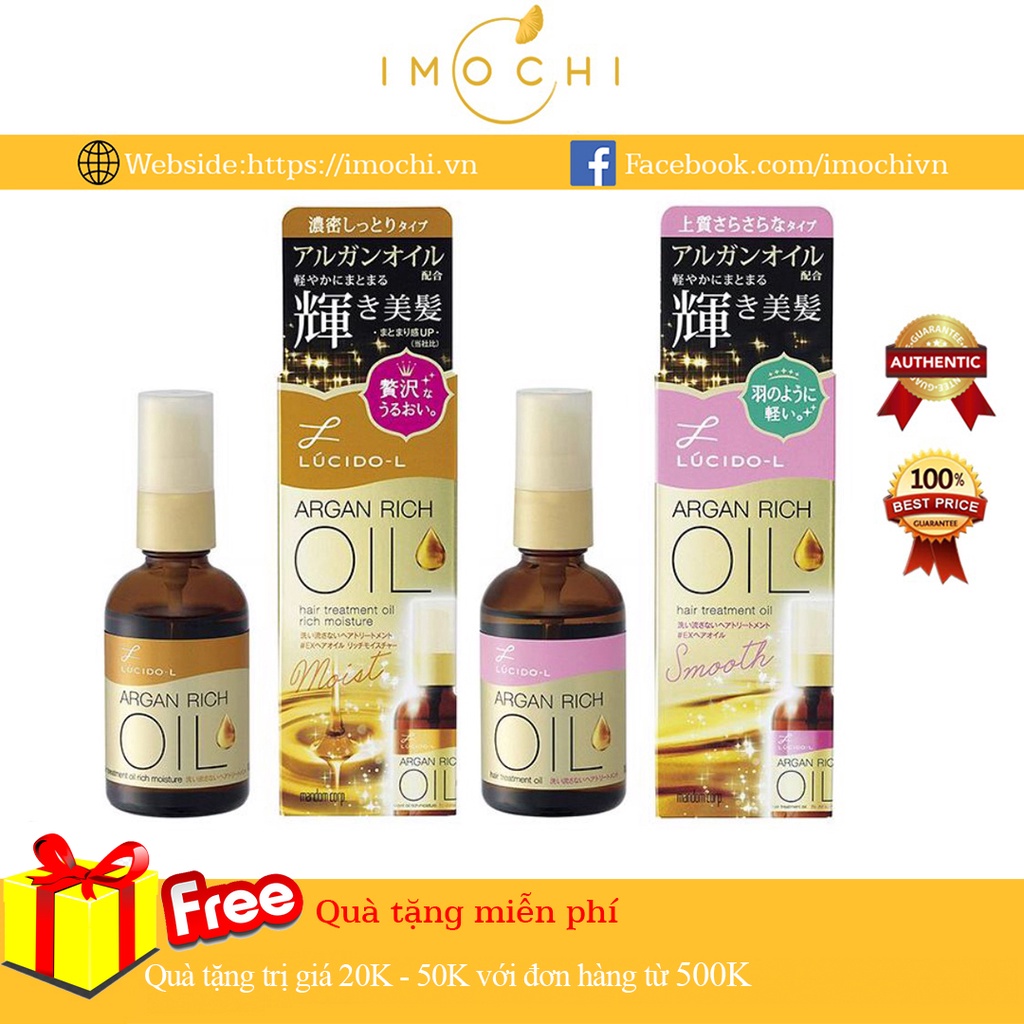 Tinh Dầu Dưỡng Tóc Argan Rich Oil Lucido-L Nhật Bản 60ml