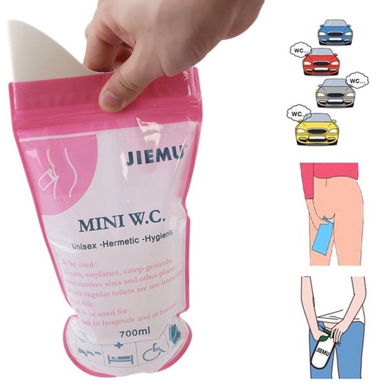 Set 4 túi đi vệ sinh dùng 1 lần tiện dụng cho du lịch