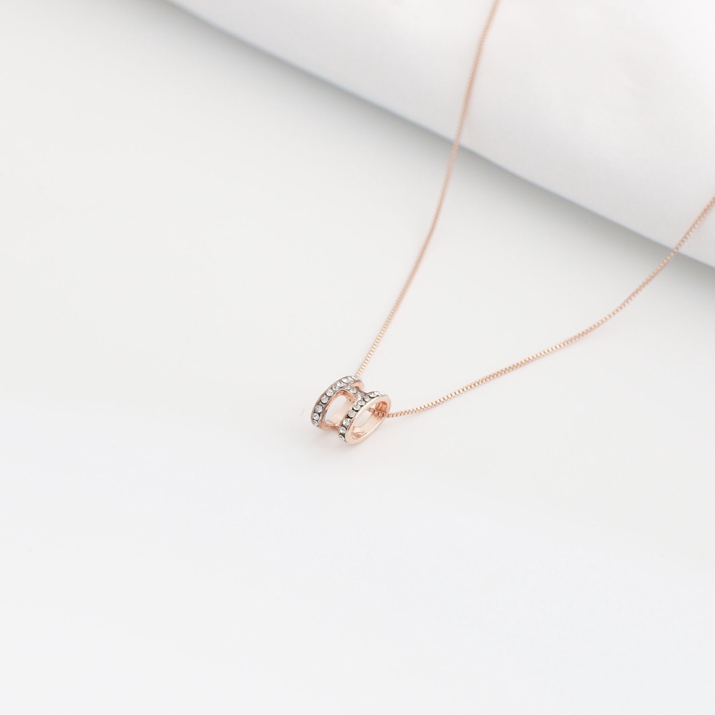 Dây chuyền nữ ATJ9906 , mặt chữ H đủ 3 màu lựa chọn vòng cổ - ANTA Jewelry