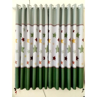 Rèm cửa sổ, cửa phòng ngủ chống nắng giá rẻ, hoạ tiết ngôi sao, TNS-010