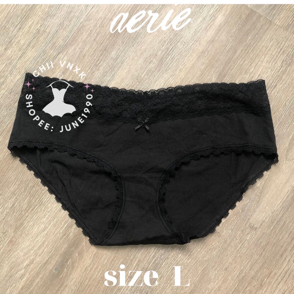 Quần lót Aerie ren cotton xuất xịn size L